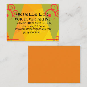Voiceover Artiest Modern Yellow Visitekaartje