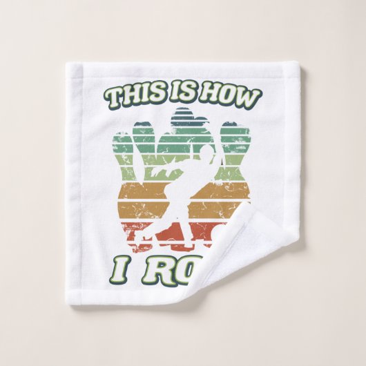 Voici Comment Je Roule Funny Bowler Bowling Sports (Gant de toilette)