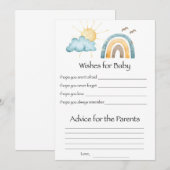 Voici la carte d'activité de voeux pour bébé (Devant / Derrière)