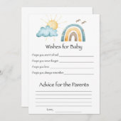 Voici La Carte D'Activité Son Bébé Souhaite (Devant / Derrière)