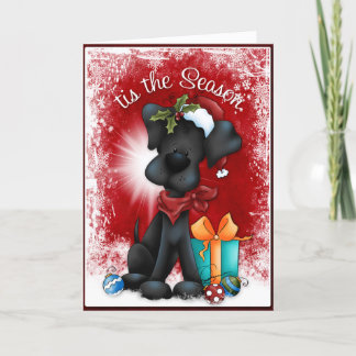 Voici la carte de Noël Black Lab de la saison