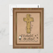 Voici la carte postale chrétienne de l'agneau (Devant / Derrière)