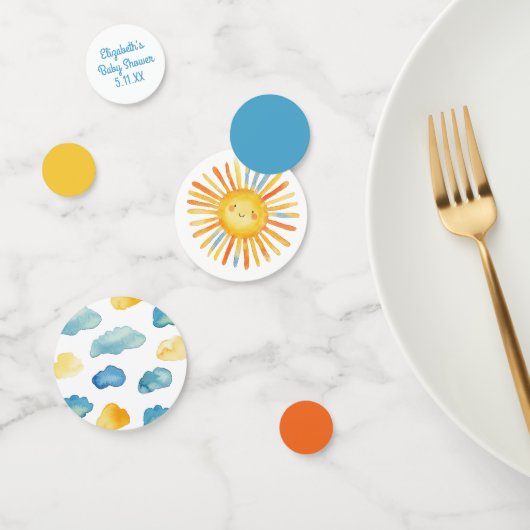 Voici la table de Baby shower Son Confetti (Groupe)