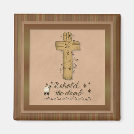 Voici l'agneau Christian Fridge Magnet (Devant)