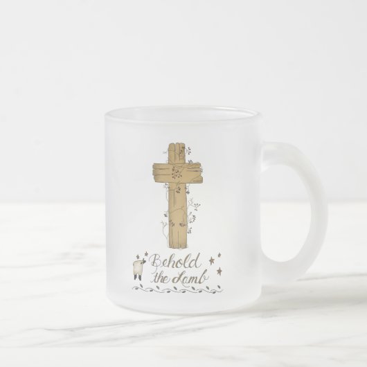 Voici l'agneau Christian Frosted Mug (Droit)
