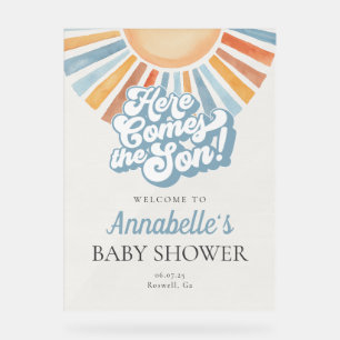 Voici le Baby shower Son Sunshine Bienvenue