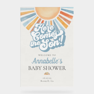 Voici le Baby shower Son Sunshine Bienvenue