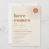 Voici le Baby shower Sun Boho | Invitation (Devant)