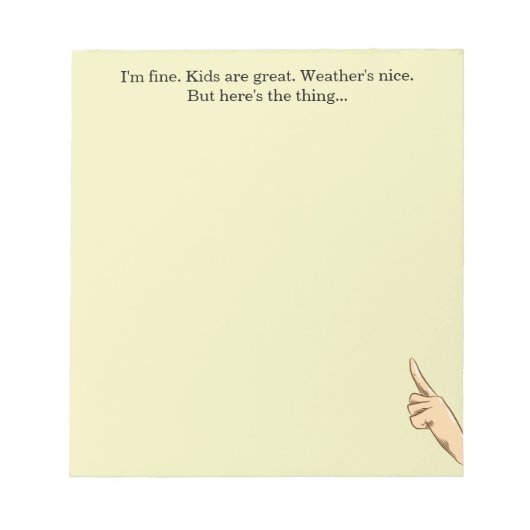 Voici le bloc-notes Thing (Devant)