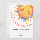 Voici Le Carte de remerciements Baby shower Fils (Devant)