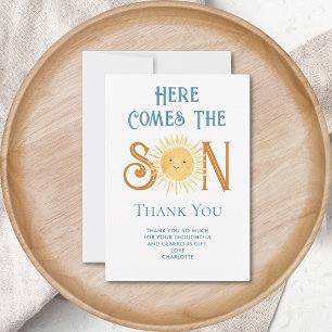 Voici Le Carte de remerciements Baby shower Fils
