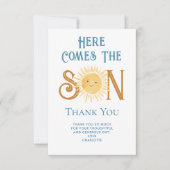 Voici Le Carte de remerciements Baby shower Fils (Devant)