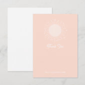 Voici Le Carte de remerciements Plat Soleil (Devant / Derrière)