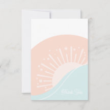 Voici Le Carte de remerciements Plat Soleil