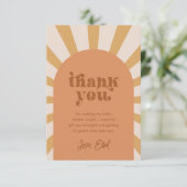 Voici Le Carte de remerciements Soleil (Debout devant)