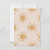 Voici Le Carte de remerciements Soleil (Dos)