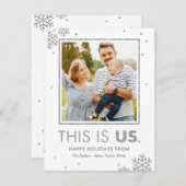 Voici Le Carte photo De Vacances Argent (Devant / Derrière)