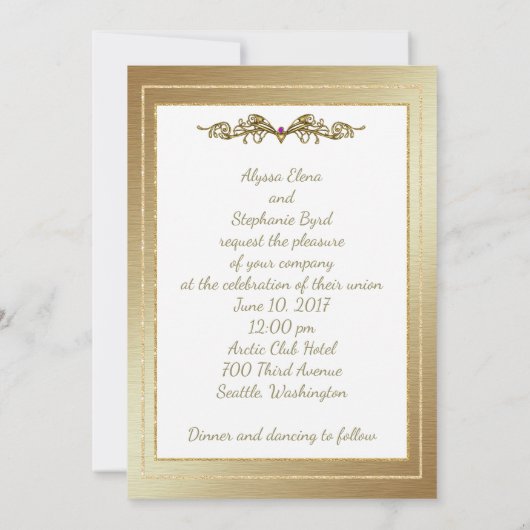 Voici le Faire-part de mariage des Brides (Dos)