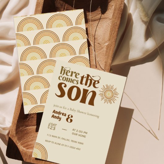 Voici le fils baby shower Invitation