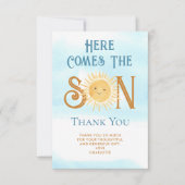 Voici Le Fils Baby shower Merci (Devant)