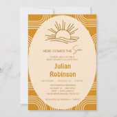 Voici Le Fils Boho Baby Boy Shower Invitation (Devant)
