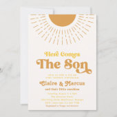 Voici le fils co-Ed Baby Shower Invitations (Devant)