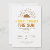 Voici le Fils Invitation Baby Shower Bohème (Devant)