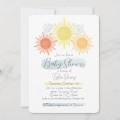Voici le fils | Invitation Baby shower Sunshine (Devant)