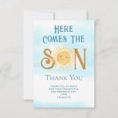 Voici le Merci de Baby shower du fils (Devant)