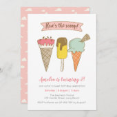 Voici le scoop Invitation d'anniversaire de glace (Devant / Derrière)