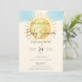 Voici le Soleil - Invitation Baby shower (Debout devant)