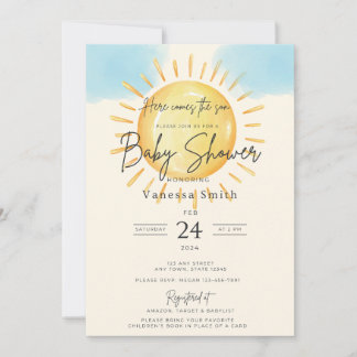 Voici le Soleil - Invitation Baby shower