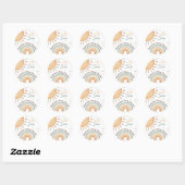 Voici le Sticker Baby shower Son Sunshine (Feuille)