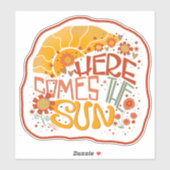 Voici le Sticker d'Inspiritisme Sun Retro (Feuille)