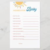 Voici Les Voeux Du Fils Pour Les Cartes Bébés (Devant)