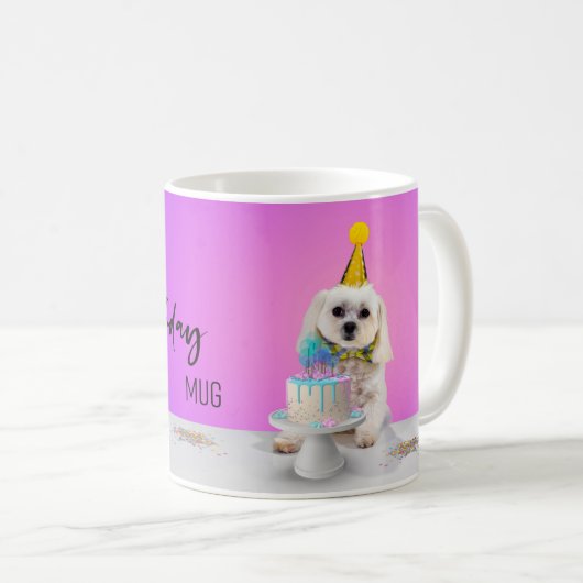 "Voici ma tasse d'anniversaire" Mug (Devant droit)