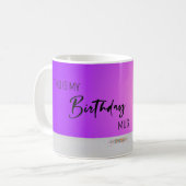 "Voici ma tasse d'anniversaire" Mug (Devant gauche)