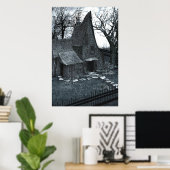 Voici Mon Happy Place Gothic Art Poster (Bureau à domicile)