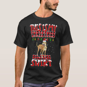 Voici Mon T-shirt Greyhound Pajama de Noël