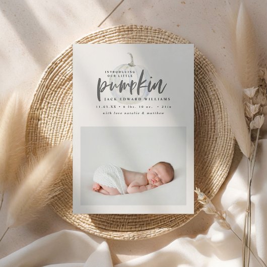 Voici notre petit faire-part de naissance citrouil