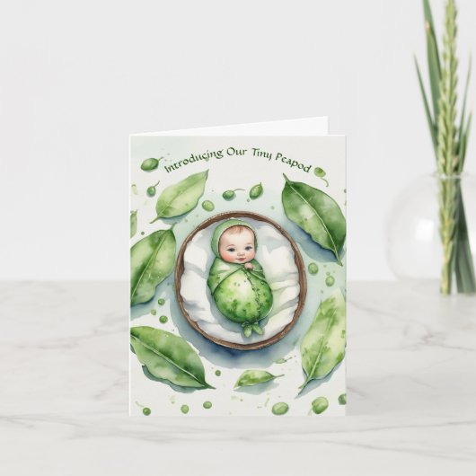 Voici Notre Petite Peapod ! Faire-part de naissanc (Devant)