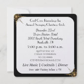 Voici Père Noël Élégant Invitation de Noël (Dos)