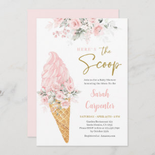 Voici The Scoop Baby shower Girl Invitation
