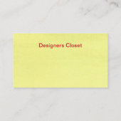 Voici un Carte de visite de conception jaune (Dos)