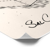 Voici une affiche amusante sur la plage de Sal Car (Coin)