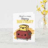 Voici une carte d'anniversaire de Puns Toast (Fleur jaune)
