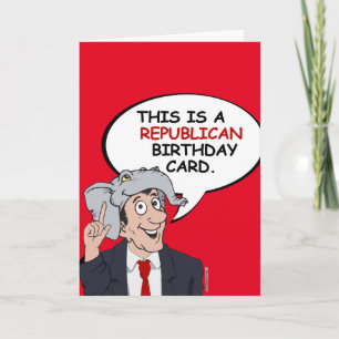 Voici une carte d'anniversaire républicaine