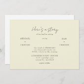 Voici une histoire Faire-part de mariage jaune (Devant / Derrière)