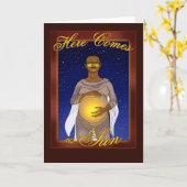 Voici venir la carte de voeux de Sun (Fleur jaune)