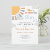 Voici venir le Fils garçon bébé douche invitation (Debout devant)